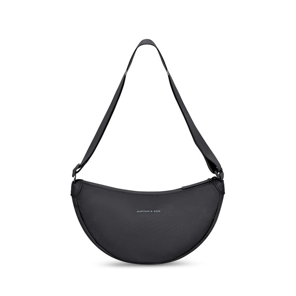 Kapten & Son Essential Moon Bag in black, front view