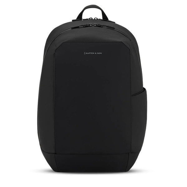 Kapten & Son Oslo backpack in black, minimalist commuter daypack