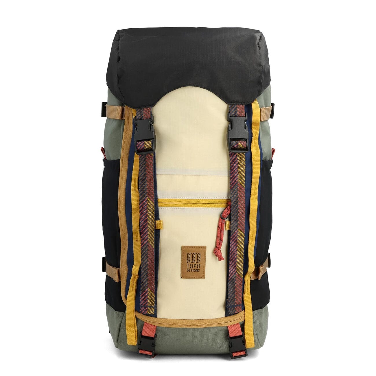 sac à dos topo designs rover trail pack 22L, bone white and beetle, vue avant
