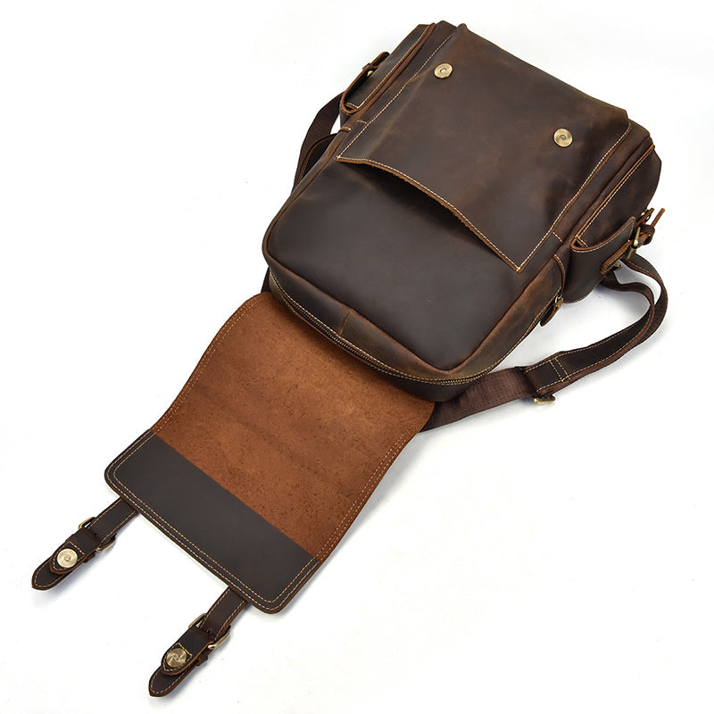 brown leather rucksack womens