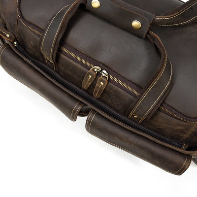 italian leather men's duffle bag