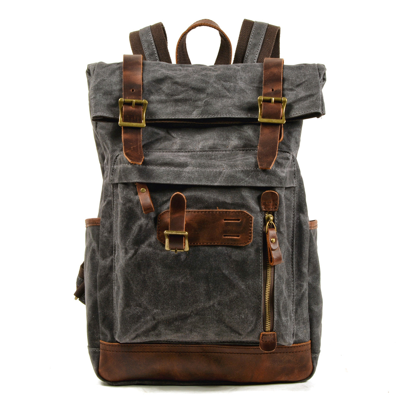 LEATHER CRAFT brown rustic backpack outlet rucksack