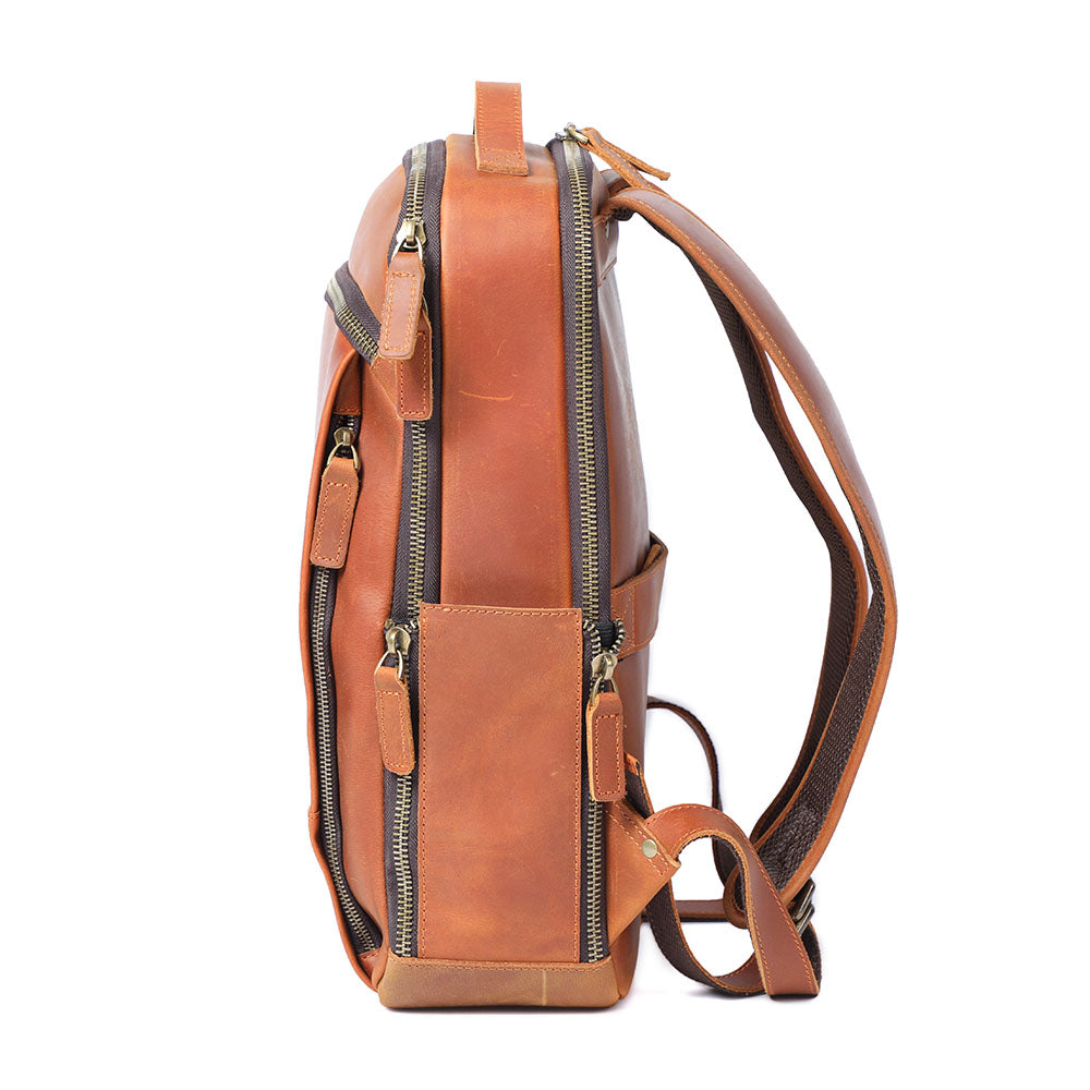 laptop backpack leather mens