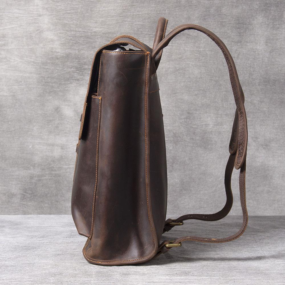 leather office backpack