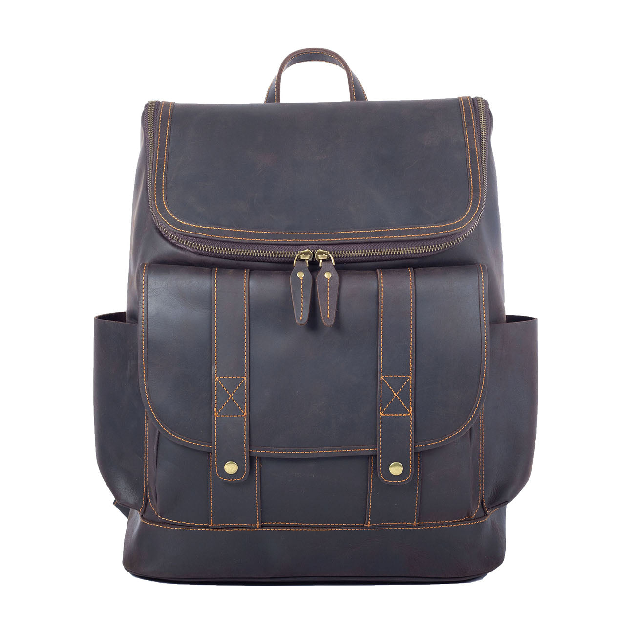 Leather Work Backpack 20L Everyday Rucksack ROYA - Main Image