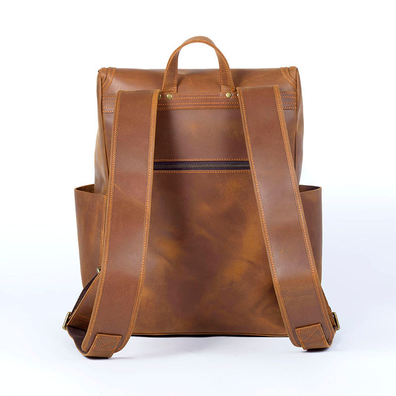 mens professional leather backpack