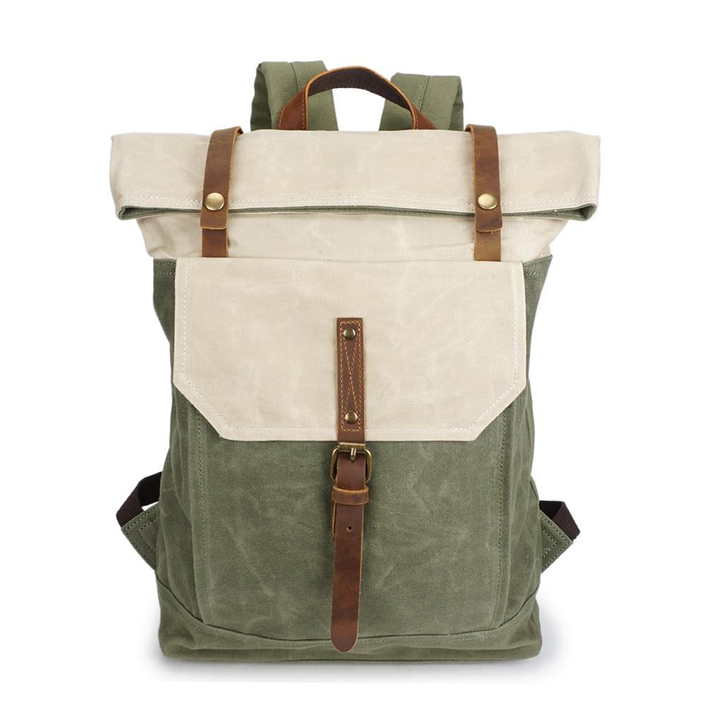 Vintage Backpack - Leather & Canvas Rucksack | YUKON – Eiken Shop