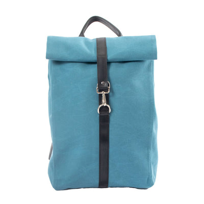 blue sustainable backpack