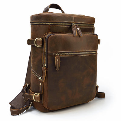 vintage leather rucksack backpack