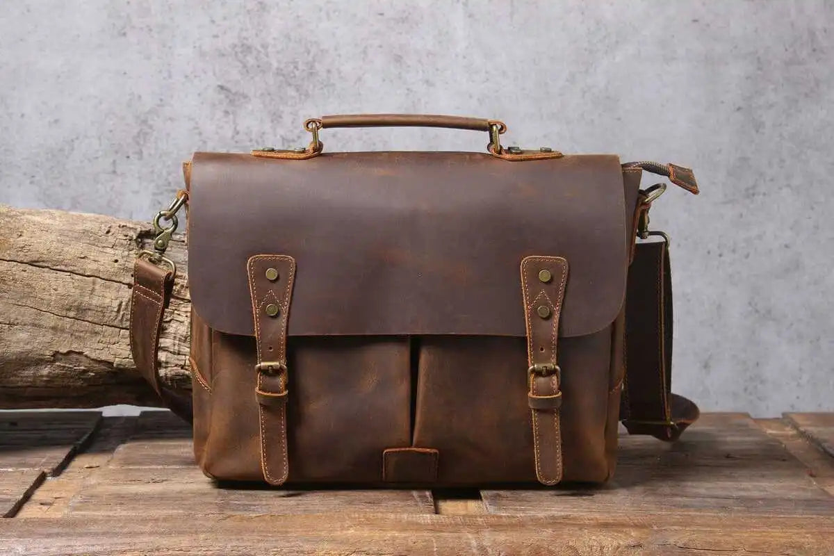 Leather Messenger Bags - Full-Grain Vintage Styles | Eiken