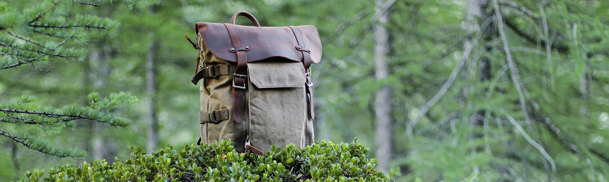 vintage waxed canvas leather camera dslr photography backpack