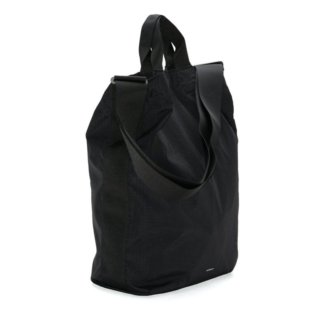 Sandqvist GRID Shopper Bag w kolorze czarnym, widok z tyłu