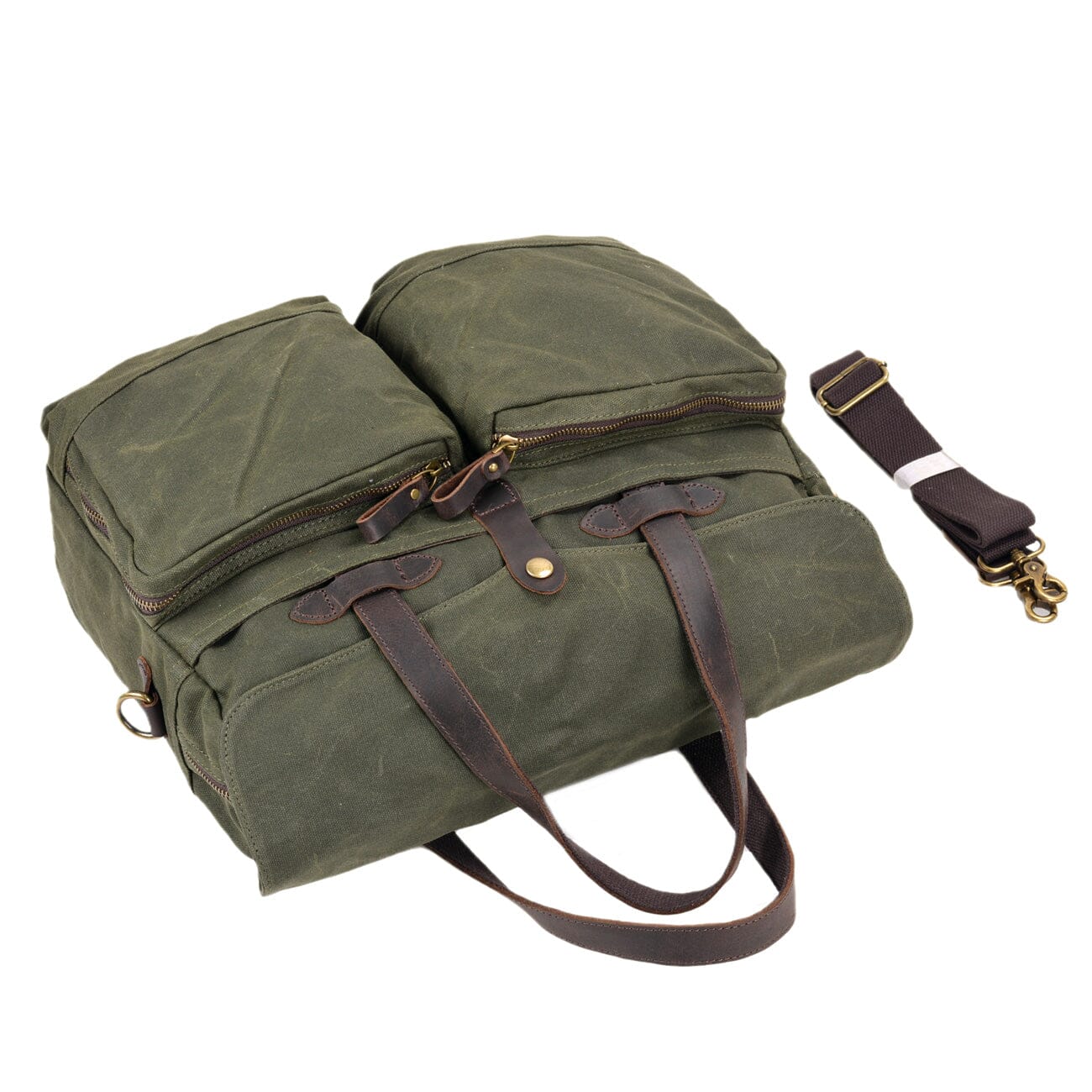 army green Canvas Shoulder Tote Bag