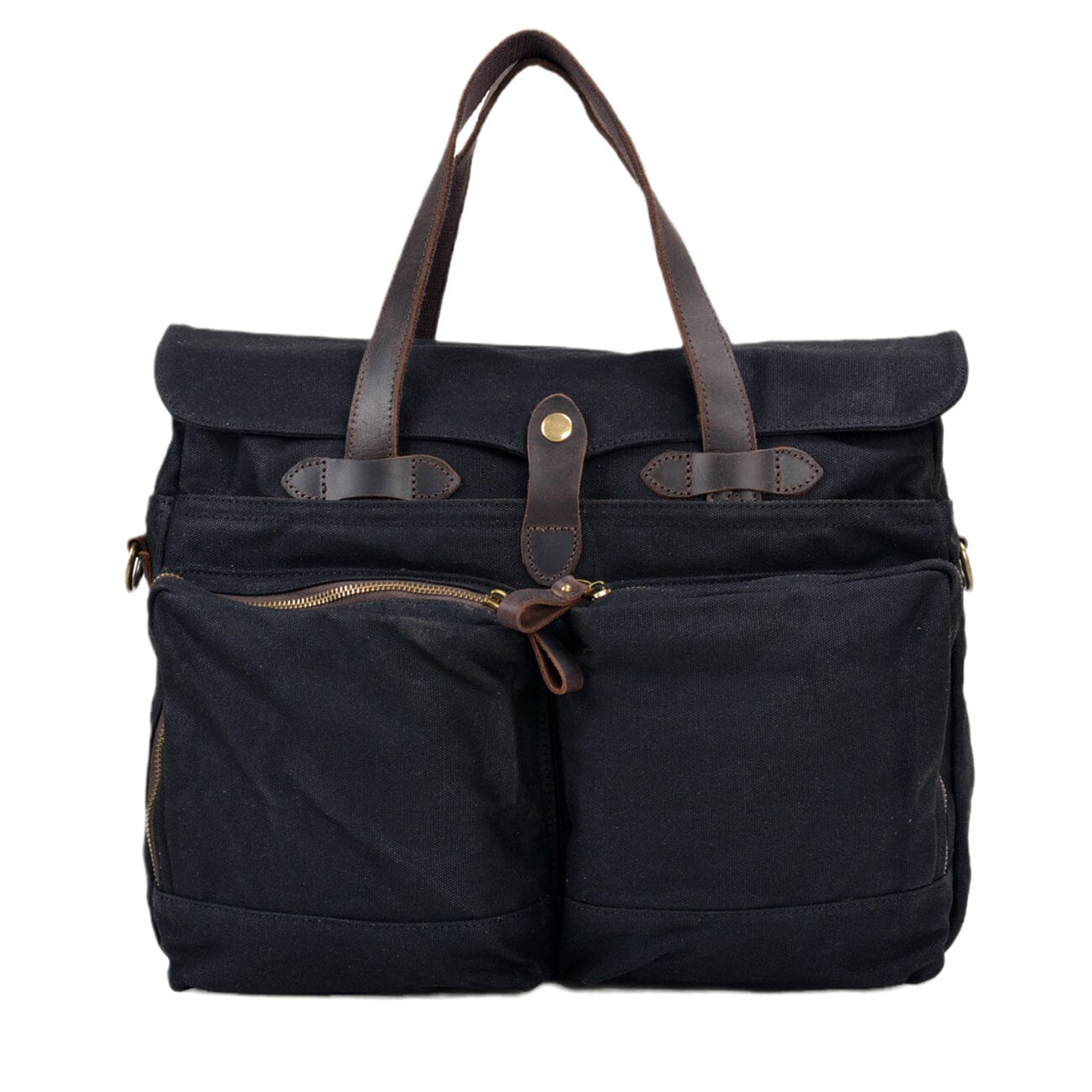 black Canvas Shoulder Tote Bag