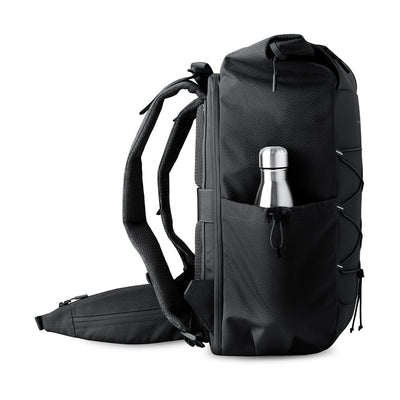 Kapten & Son, Banff backpack, all black, side view