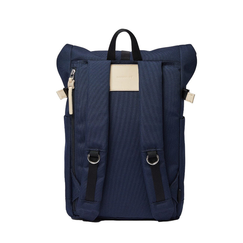 Sandqvist Ilon backpack in navy blue, back view