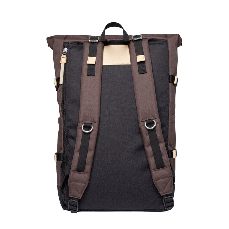 Sandqvist bernt backpack, brown, back view