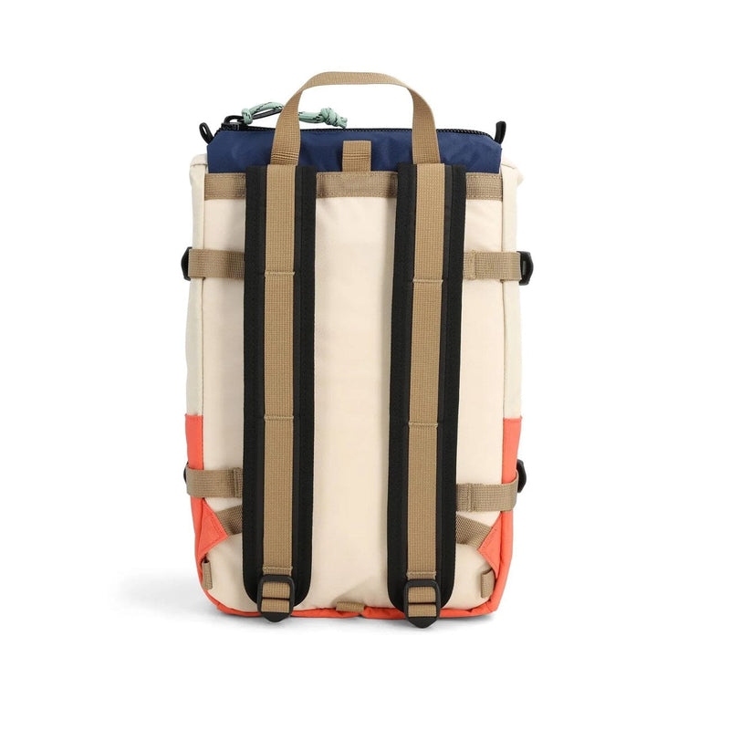 Topo designs rover pack mini, almond and emberglow, back view