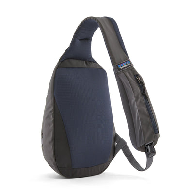 Patagonia Atom Sling 8L in smolder blue, back view