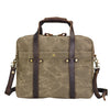 Waxed Canvas Briefcase | ANCHORAGE - Green Army