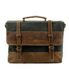 Waxed Canvas Messenger Bag | WINNIPEG - Green Army