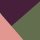 Aubergine and Blossom Pink and Cypress Green