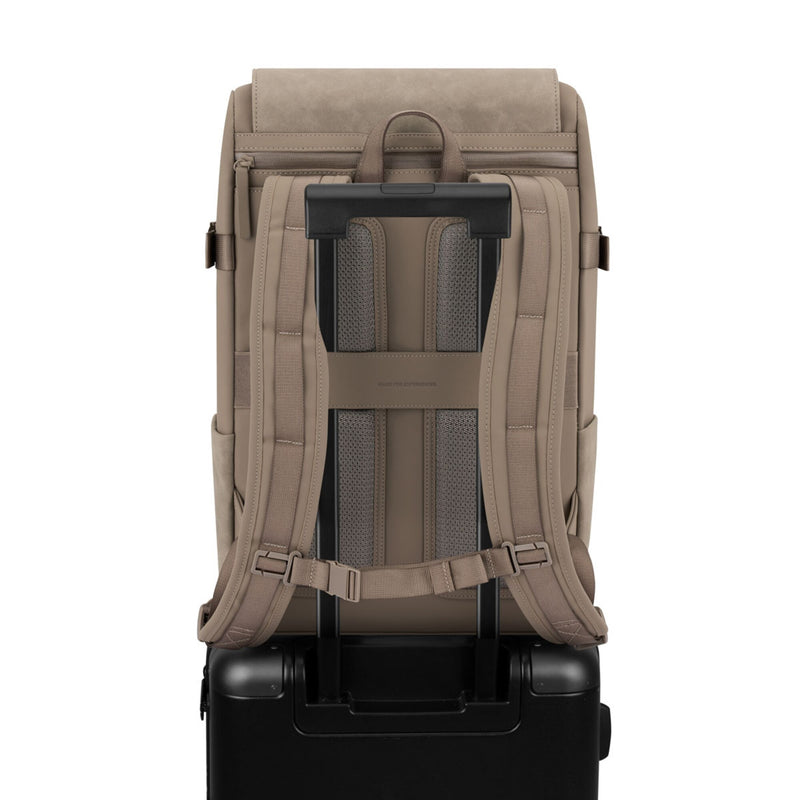 The walnut Kapten & Son Bali Pro slid over a suitcase handle