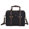 Waxed Canvas Briefcase | ANCHORAGE - Black
