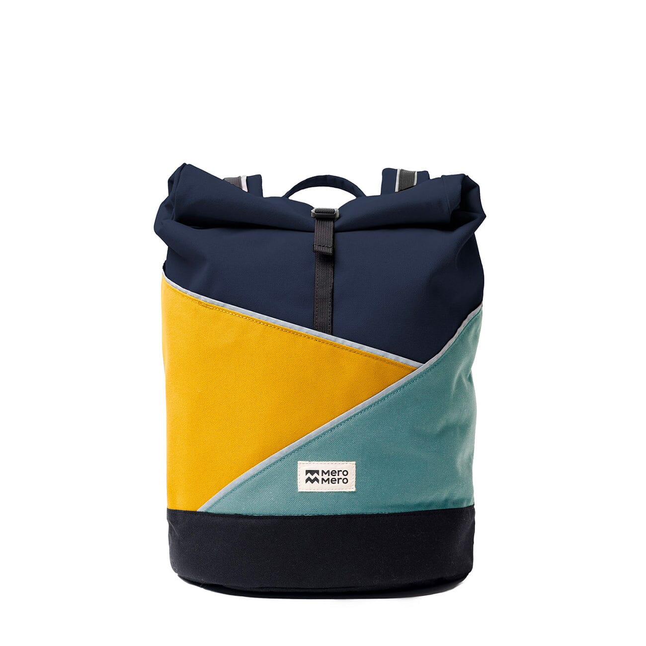 blue yellow navy small sustainable backpack