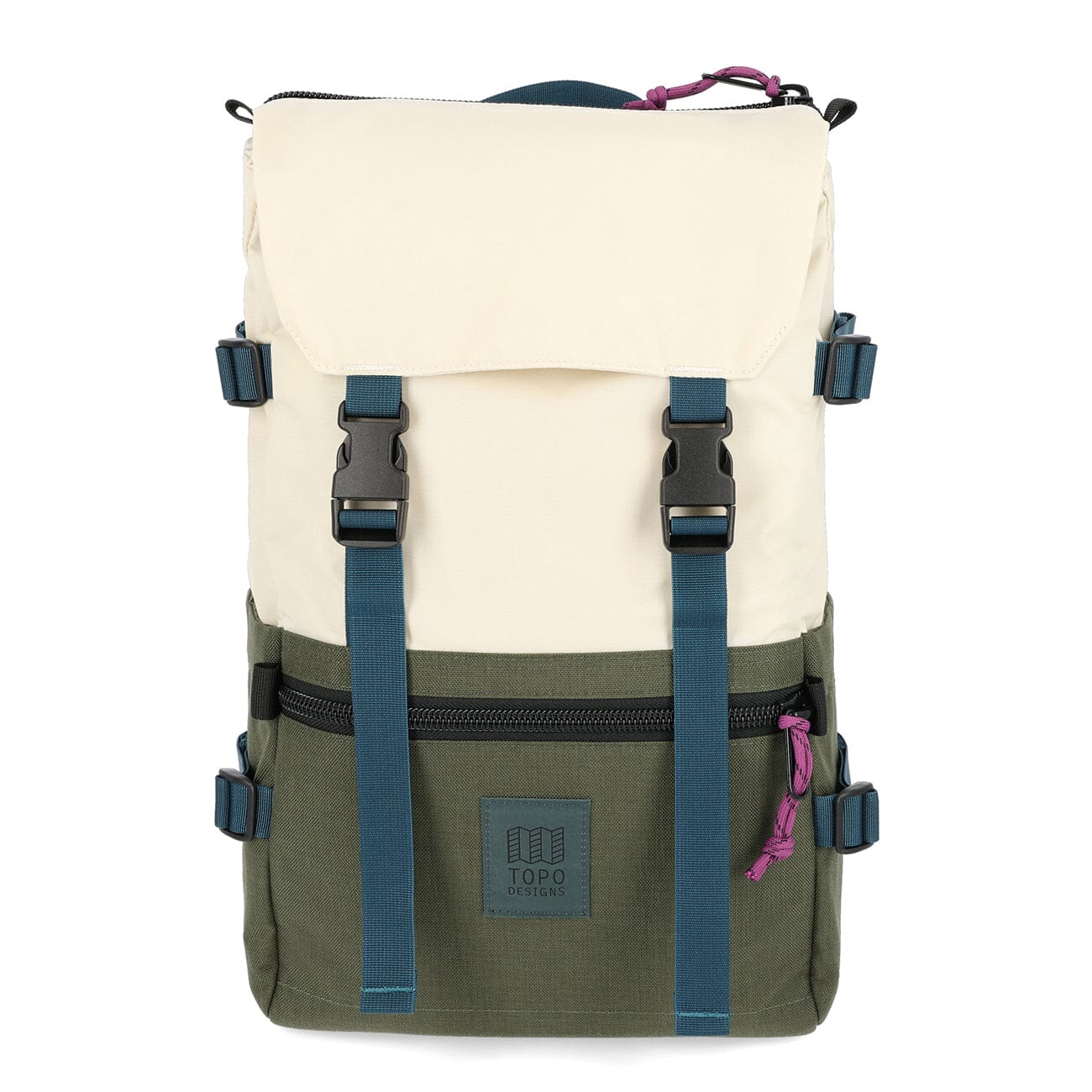 bone white olive recycled nylon backpack rover pack classic front