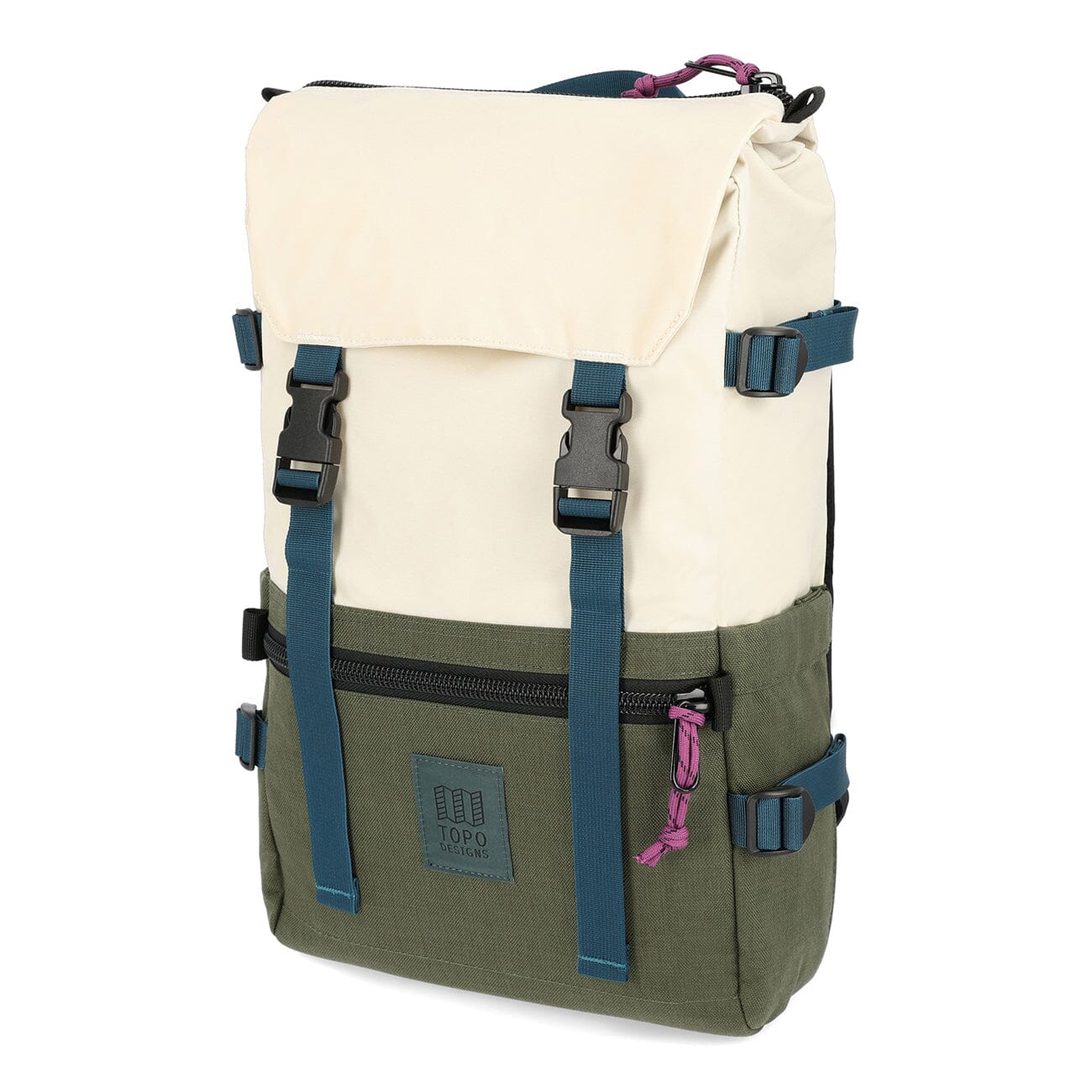 bone white olive recycled nylon backpack rover pack classic side