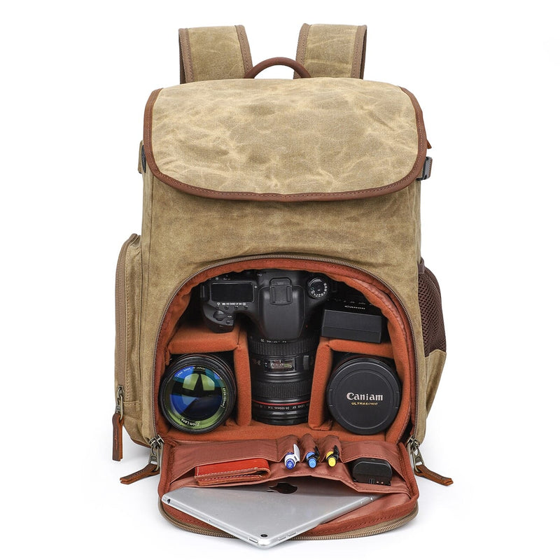 Camera Frame Backpack 25L Canvas DSLR Camera Backpack - Ultimate Comfort for Photographers