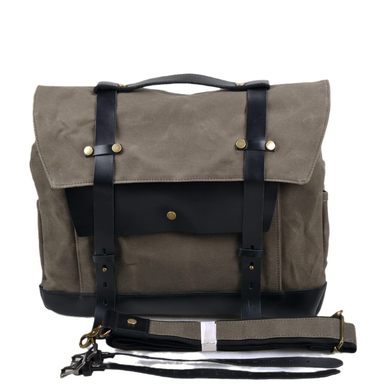Mustard Yellow Canvas Messenger Bag | In Stock - Foto 8