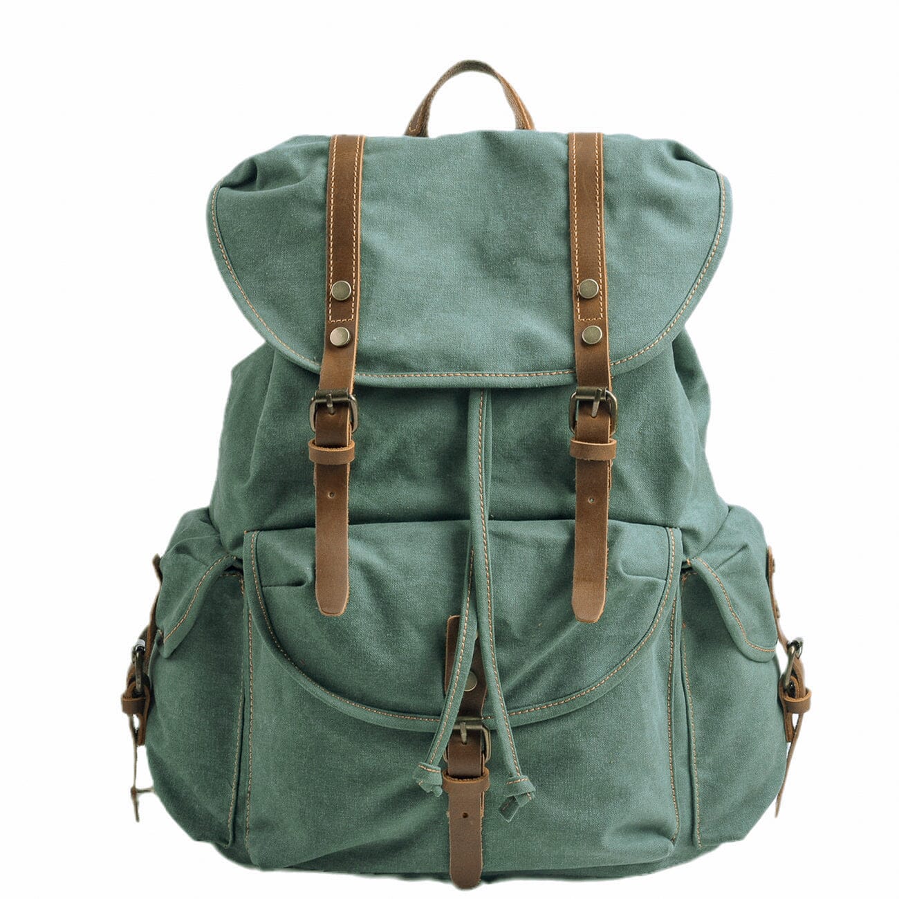 Vintage Genuine Leather Brown worn Rugged Rucksack Backpack Bag - clothing  & accessories - by owner - apparel sale 