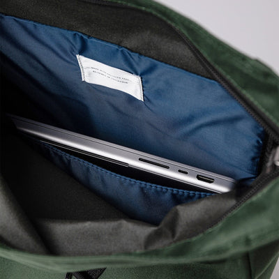 dante vegan details spacious interior compartment laptop pocket