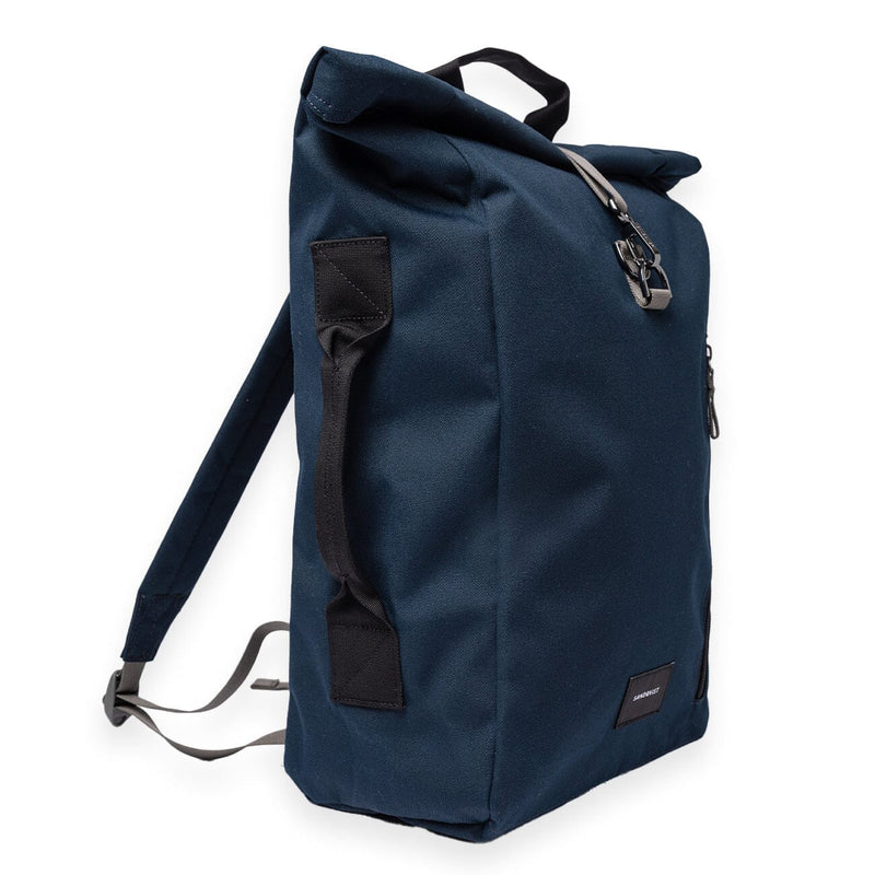 dante vegan sandqvist backpack navy blue side