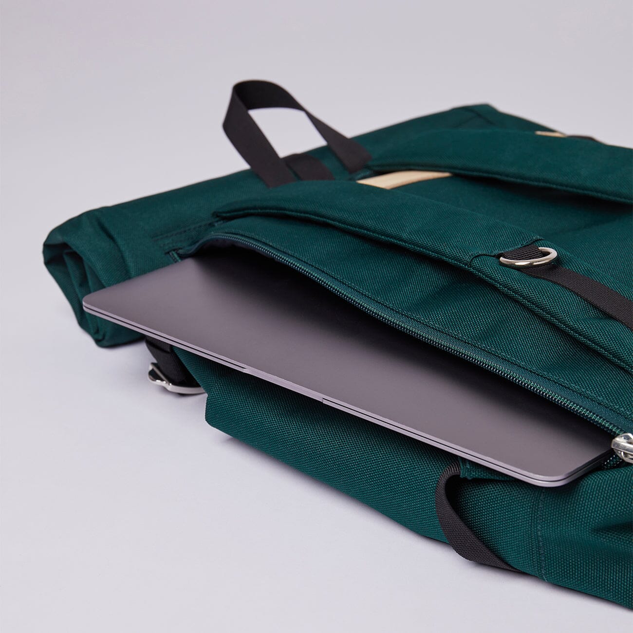 eco friendly urban roll top backpack ilon sandqvist dedicated side access 14 lapto sleeve