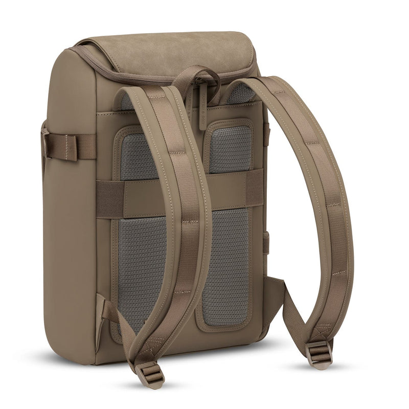 Back view of the ergonomic daypack showing breathable padded straps and back panel for all-day comfort