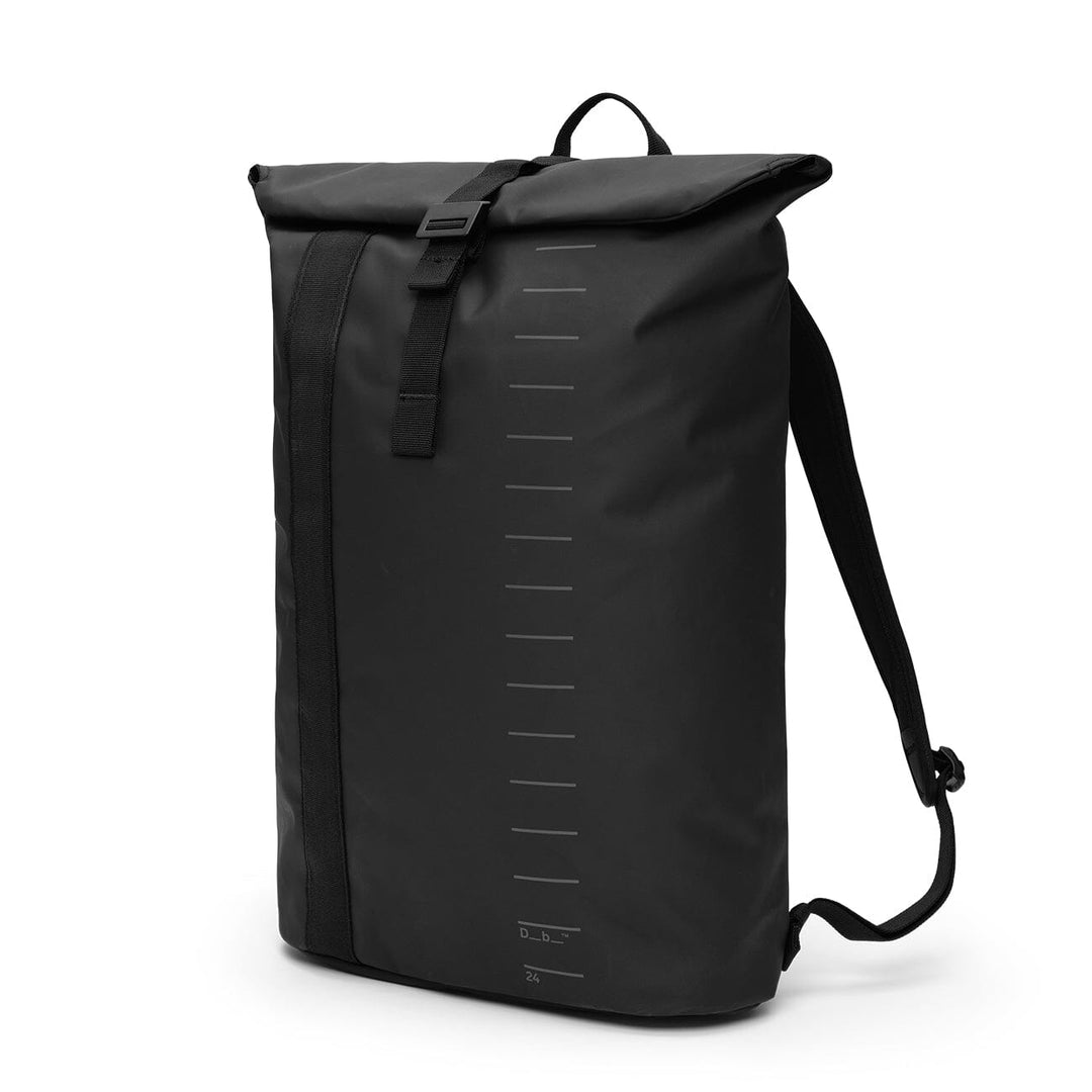 Side view of the Essential Backpack 24L in black