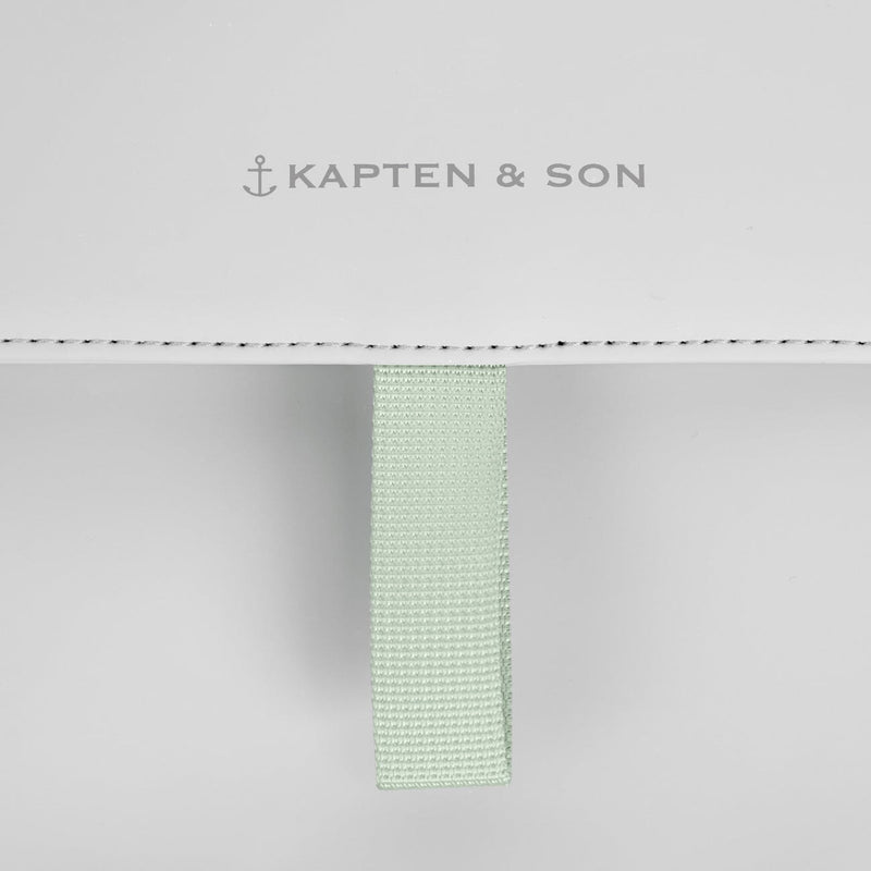 sac à dos kapten and son fyn couleur muted mint details logo