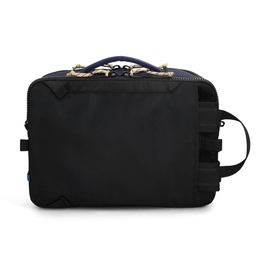 Side view of the Global Briefcase in navy and sahara
