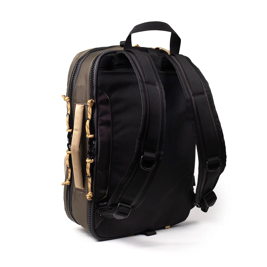 Rear view of the Global Briefcase in woodland and elmwood