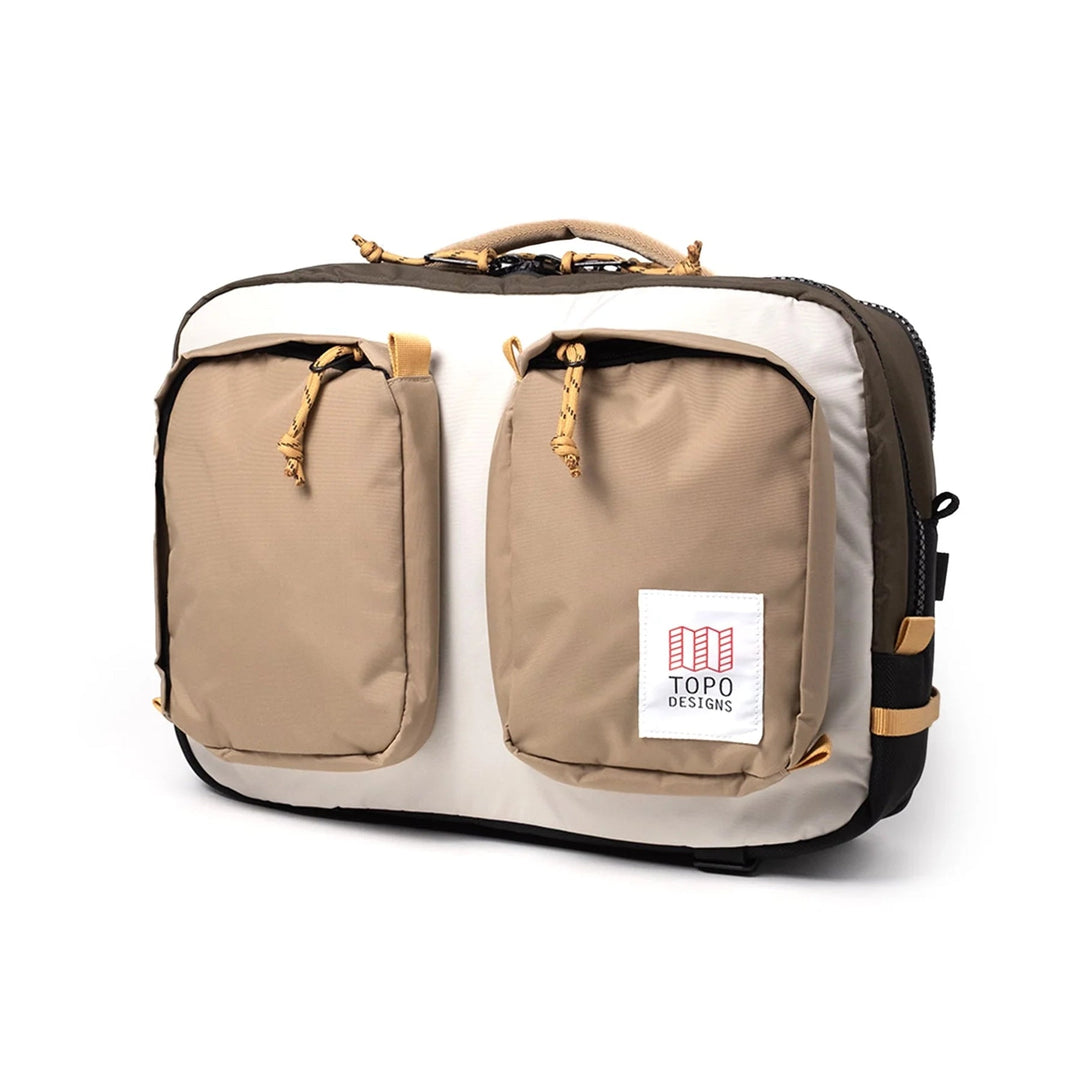 Side view of the Global Briefcase in woodland and elmwood