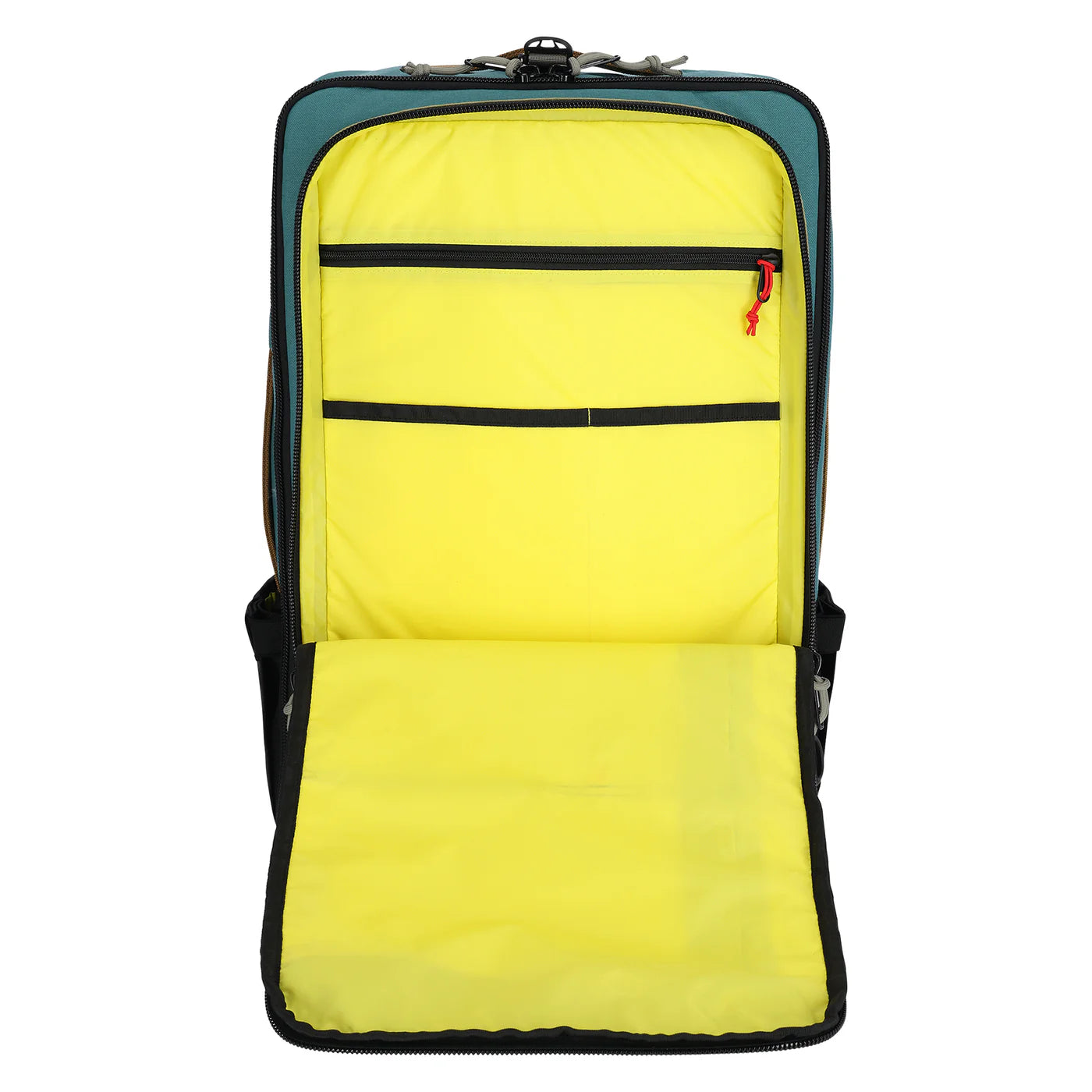 global travel bag 40L details interior zipped pockets