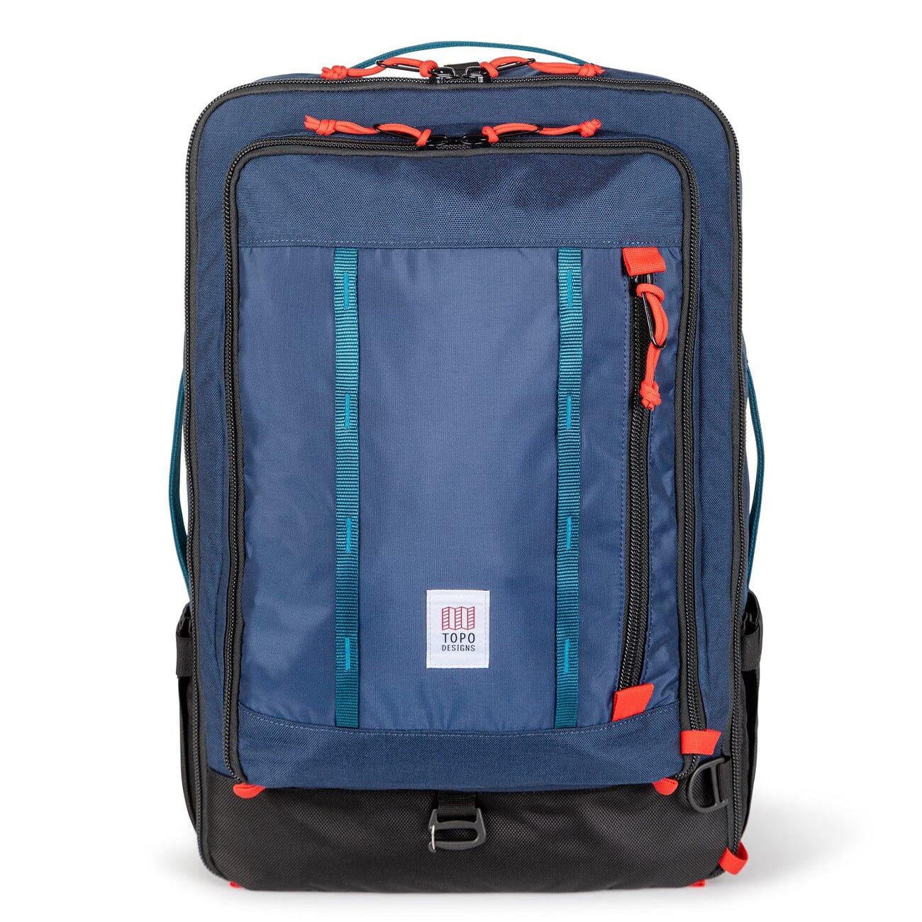 global travel bag 40L navy blue topo designs front