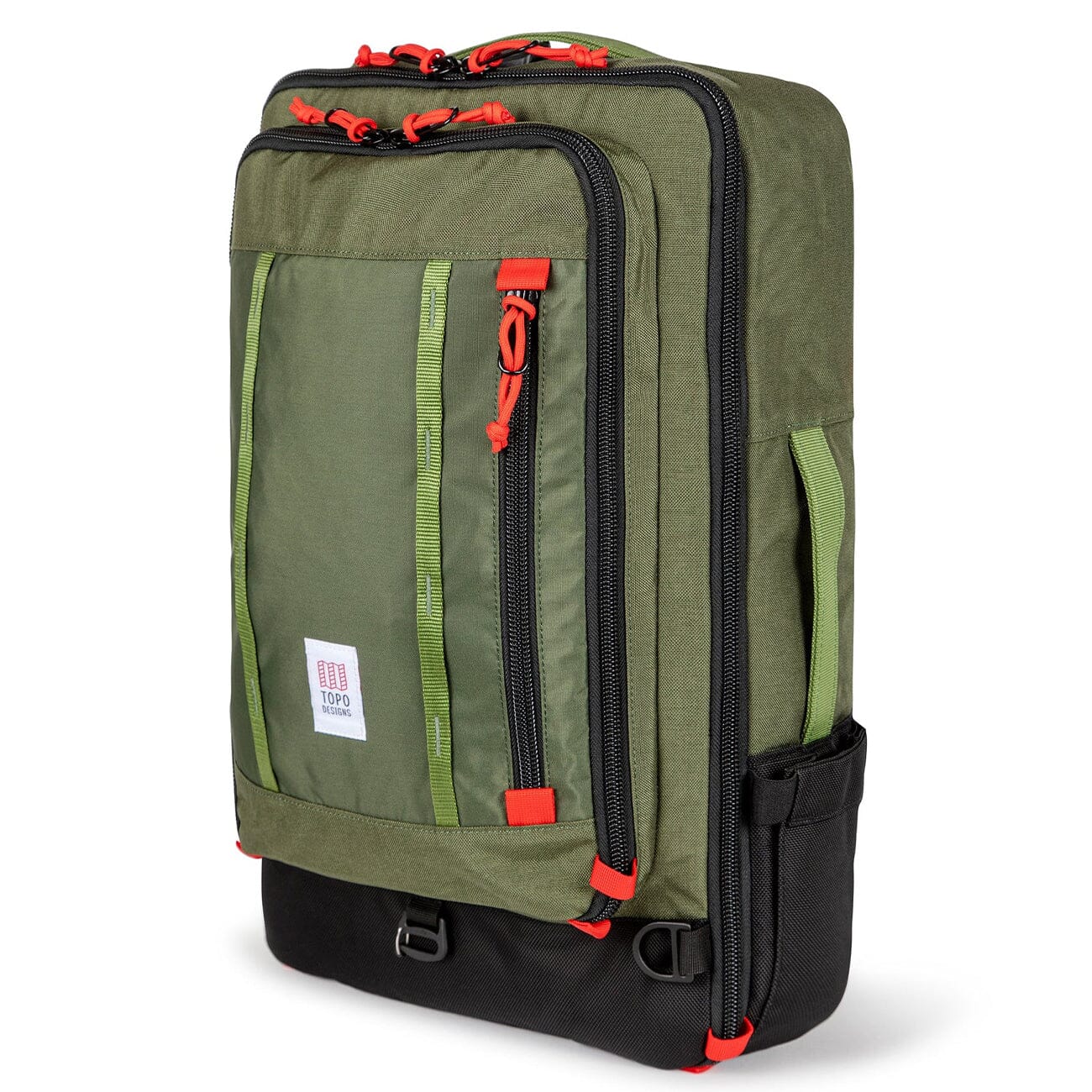 global travel bag 40L olive topo designs side