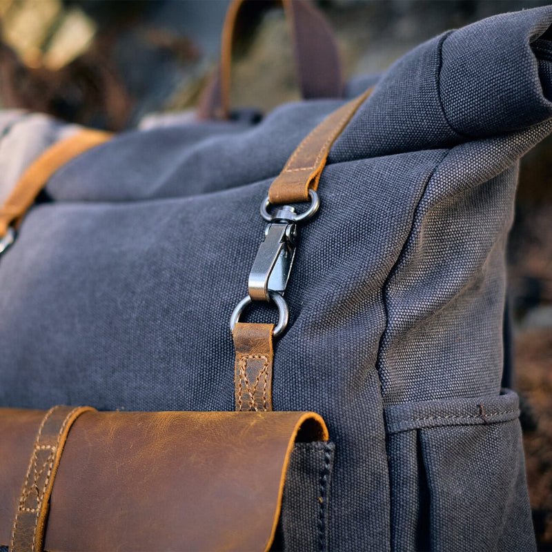 handcrafted retro canvas backpack