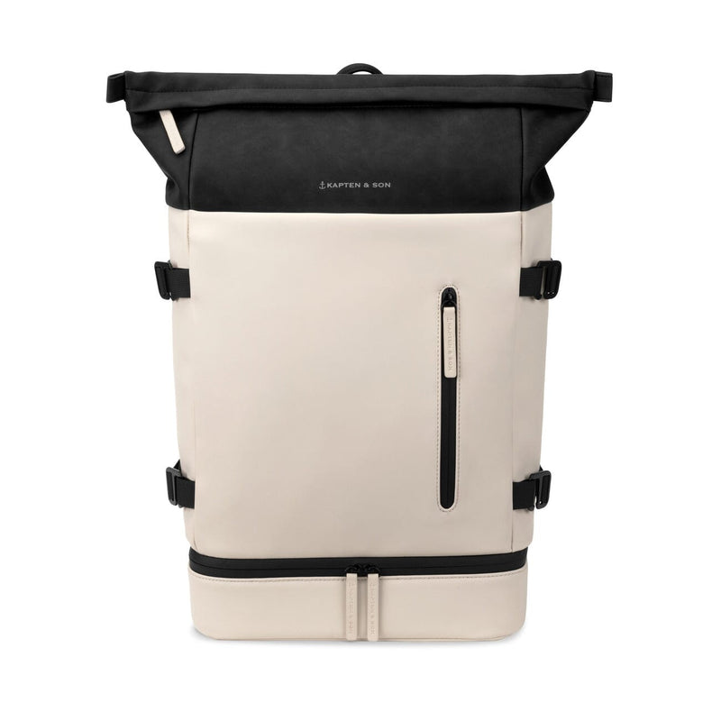 helsinki backpack kapten son cream black color front