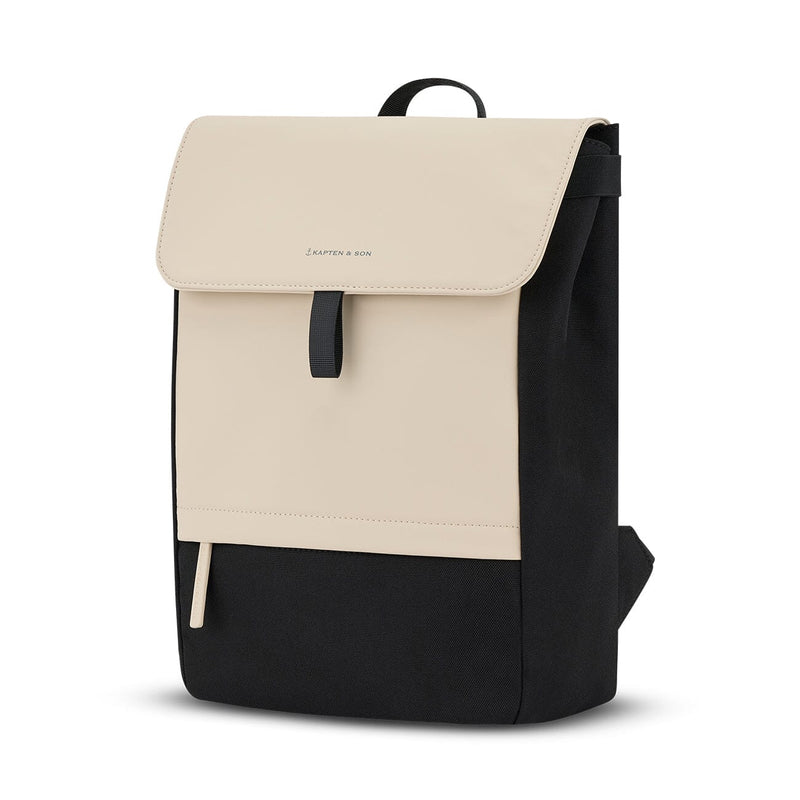 Kapten & Son, Fyn backpack, cream black, angular view