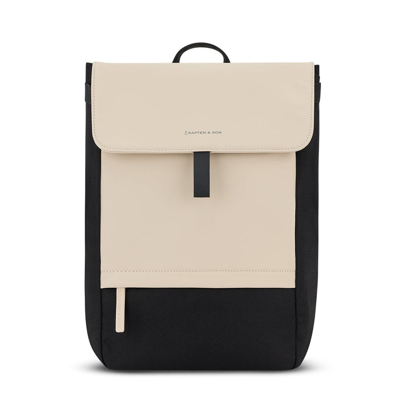 Kapten & Son, Fyn backpack, cream black, front view